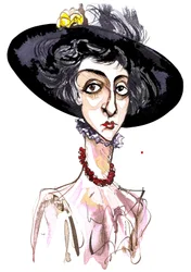 Victoria Mary Vita Sackville-West, poétesse et romancière anglaise (1892-1962); caricature